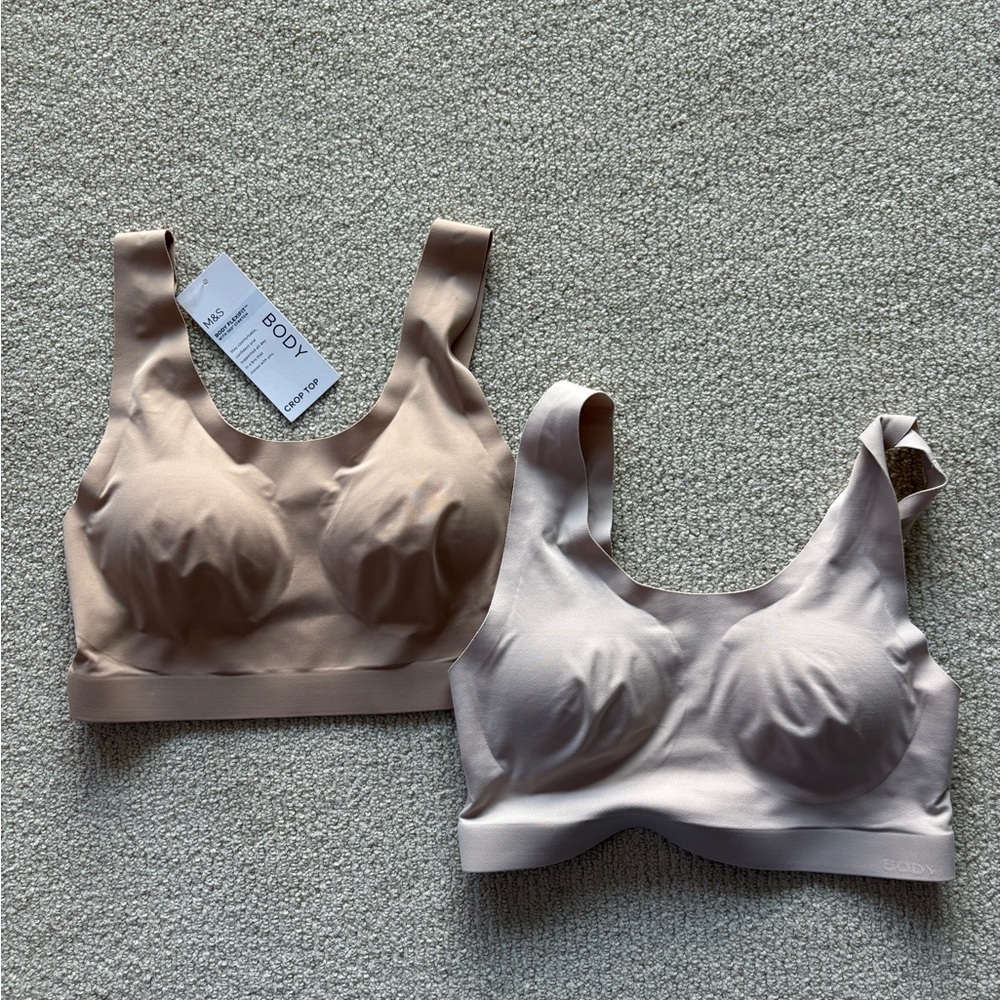 Women’s Marks And Spencer Crop Top T Shirt Bras One NWT Body Flexfit Size 10